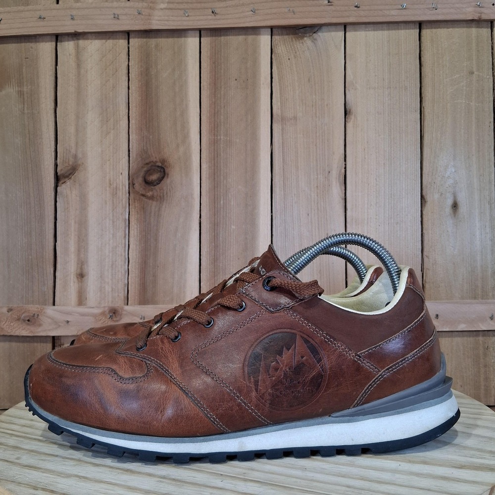 Lowa Lenggries Shoes Mens 9 Brown Leather Outdoor Walking Comfort Vibram Sneaker